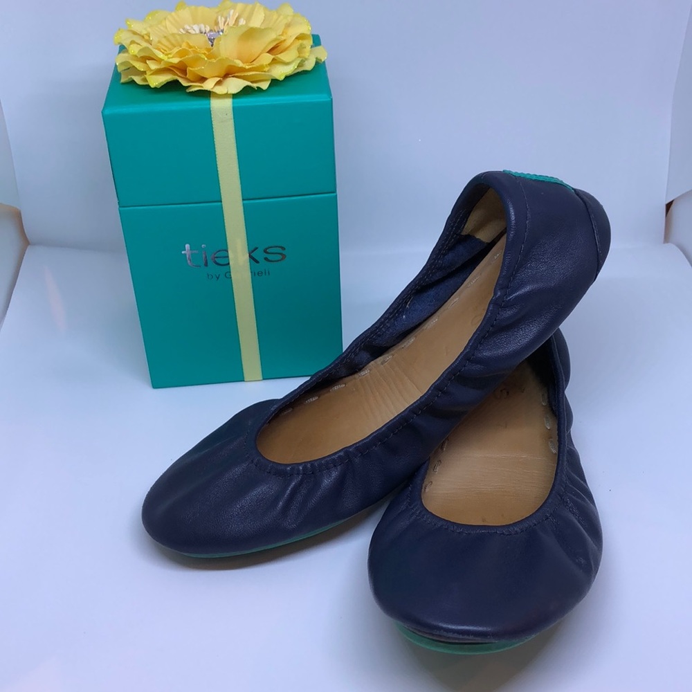 Tieks Navy leather flats